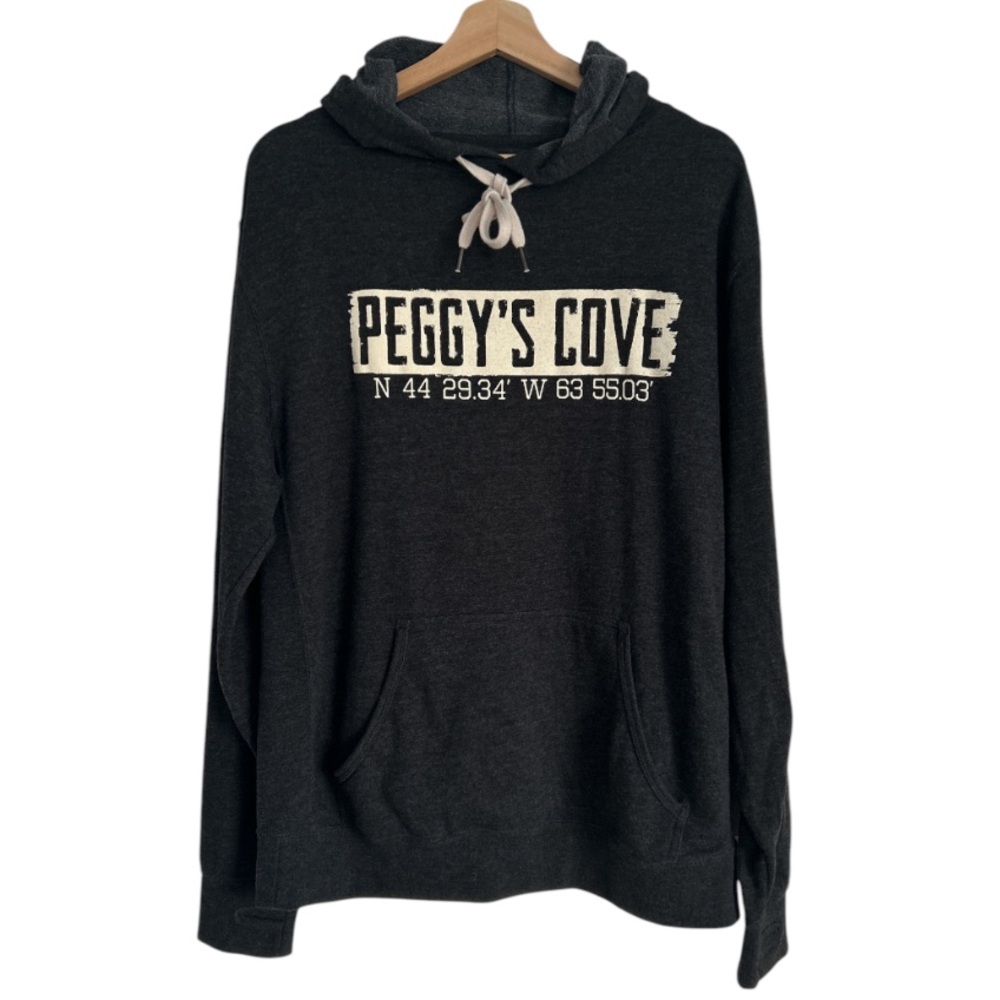 💕 Tall Ships Trading Company Peggy’s Cove Lightweight Grey Hoodie Size Large